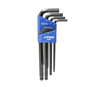 JUEGO 9 LLAVES HEX ''L'' METRICOS BOLA RACK 4996