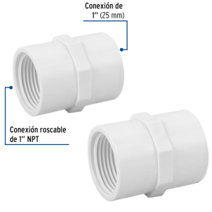 COPLE HEMBRA  1" BLANCO