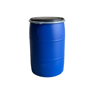 TAMBO VACIO  DE PLASTICO CON TAPA Y CINCHO  CAP. 200 LTS